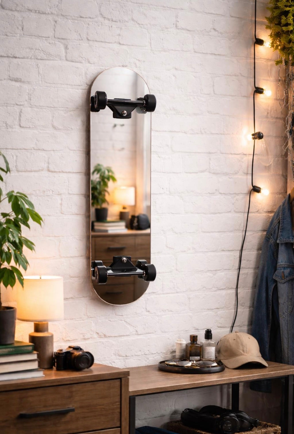 Skateboard mirror