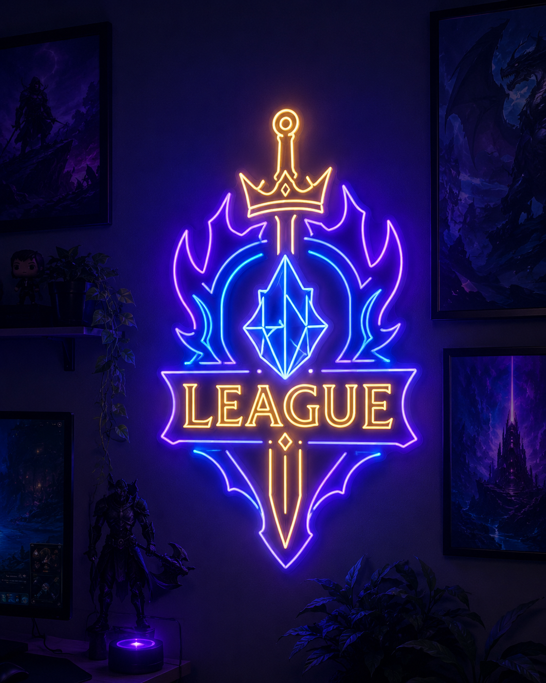 League of Legends Neon Sign – Multicolor LED Wall Art